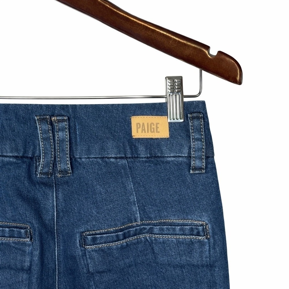 PAIGE Dion Cargo Pockets Gracie Lou Flare Jeans Sz 26 High Rise Dark Wash NWT - Picture 4 of 15